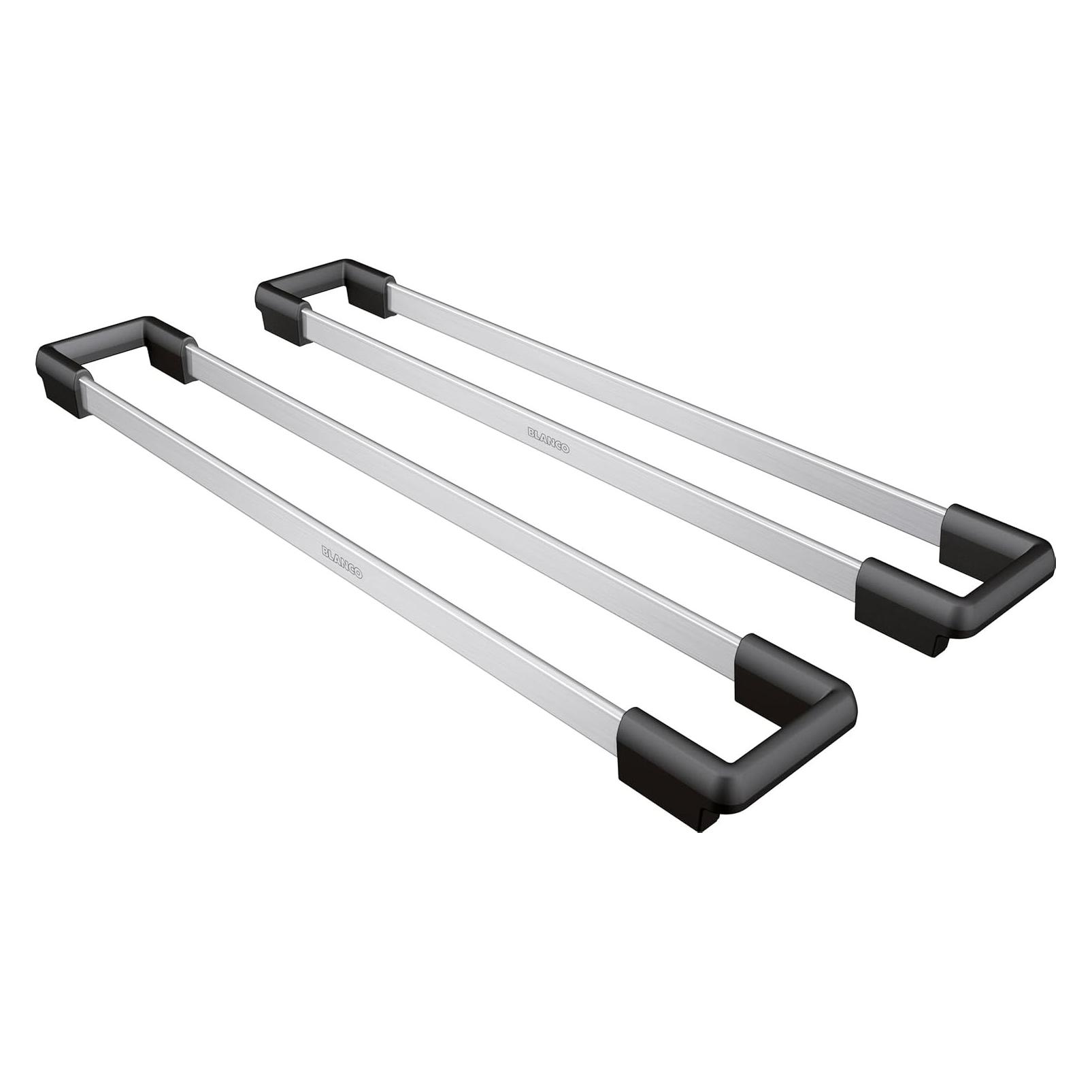 Blanco 2 x ETAGON-Schienen | Edelstahl/Kunststoff | 386 x 60 mm | Zum Nachrüsten bei ETAGON Becken (Spülbecken Zubehör, 38.60 cm) (234164)