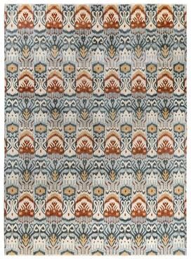 Overton "Ikat One-of-a-Kind Hand-Knotted Area Rug, Gray - 9' 1"" x 12' 3"""