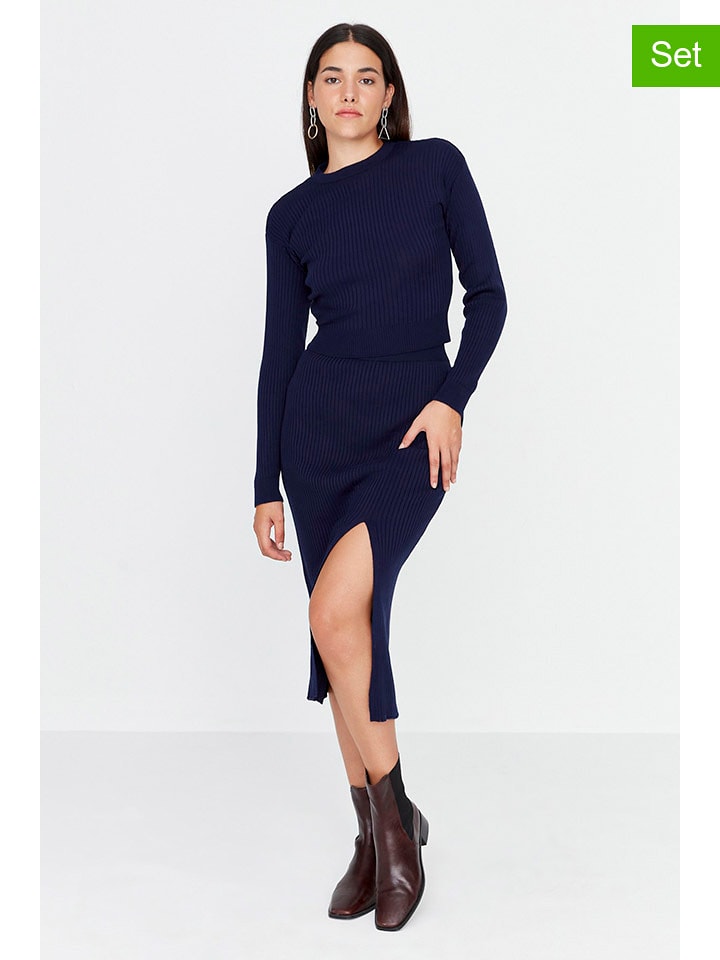 trendyol 2tlg. Outfit in Dunkelblau - M