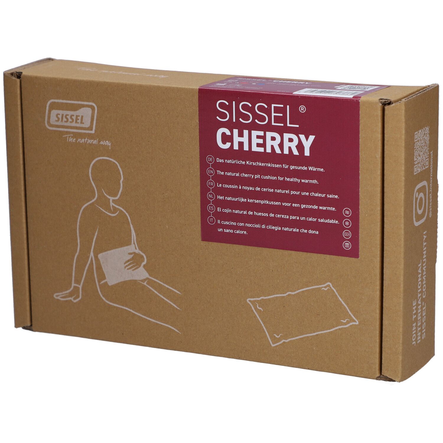 Sissel Cherry Kersenpitkussen 20cm x 40cm Rood 1 St Wärmekissen