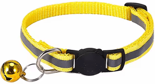 Inspire Curations GlowSafe Reflective Breakaway Cat Collar With Bell yellow 1pc