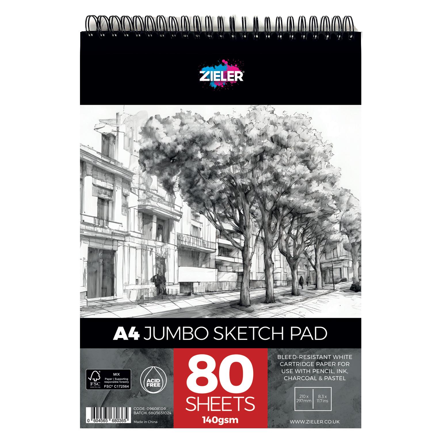 Zieler Sketchbook JUMBO SPIRAL A4 140g. (A4) (Z09608109)