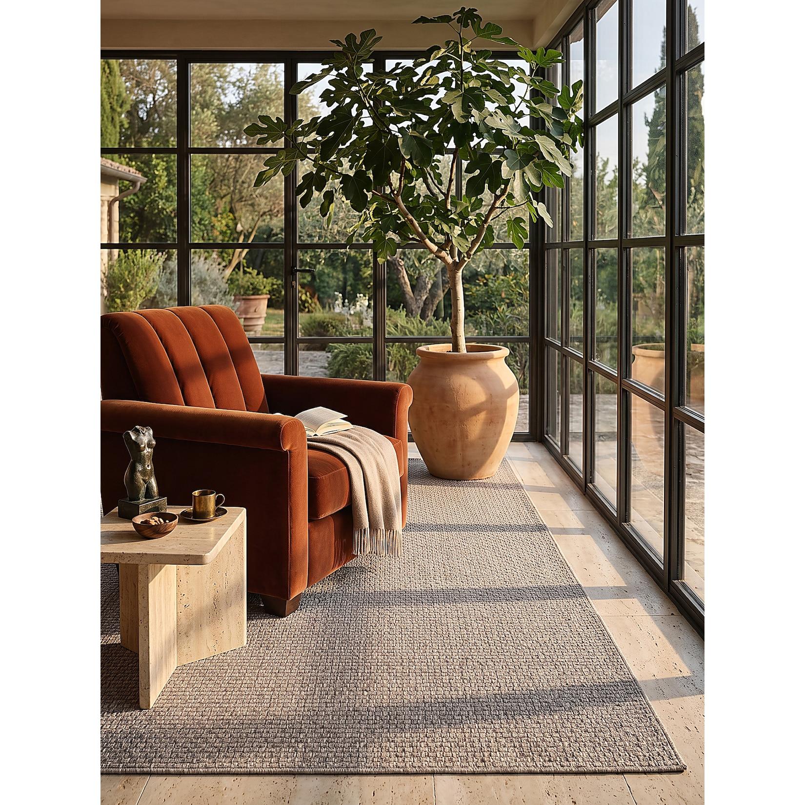 Flachgewebe-Teppich Polypropylen Taupe 120x170 cm - BROYE Kadima