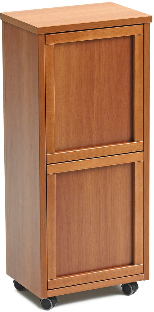 August Grove Millwright Solid Wood Recycling Bin Cherry 24L