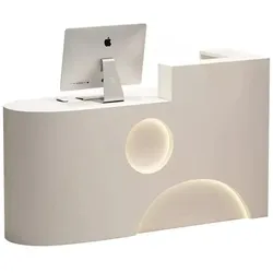 【MPaopao150cm】Ladenkasse kleine Theke Ladentheke kassen Empfangstheke Empfangstisch links Beige