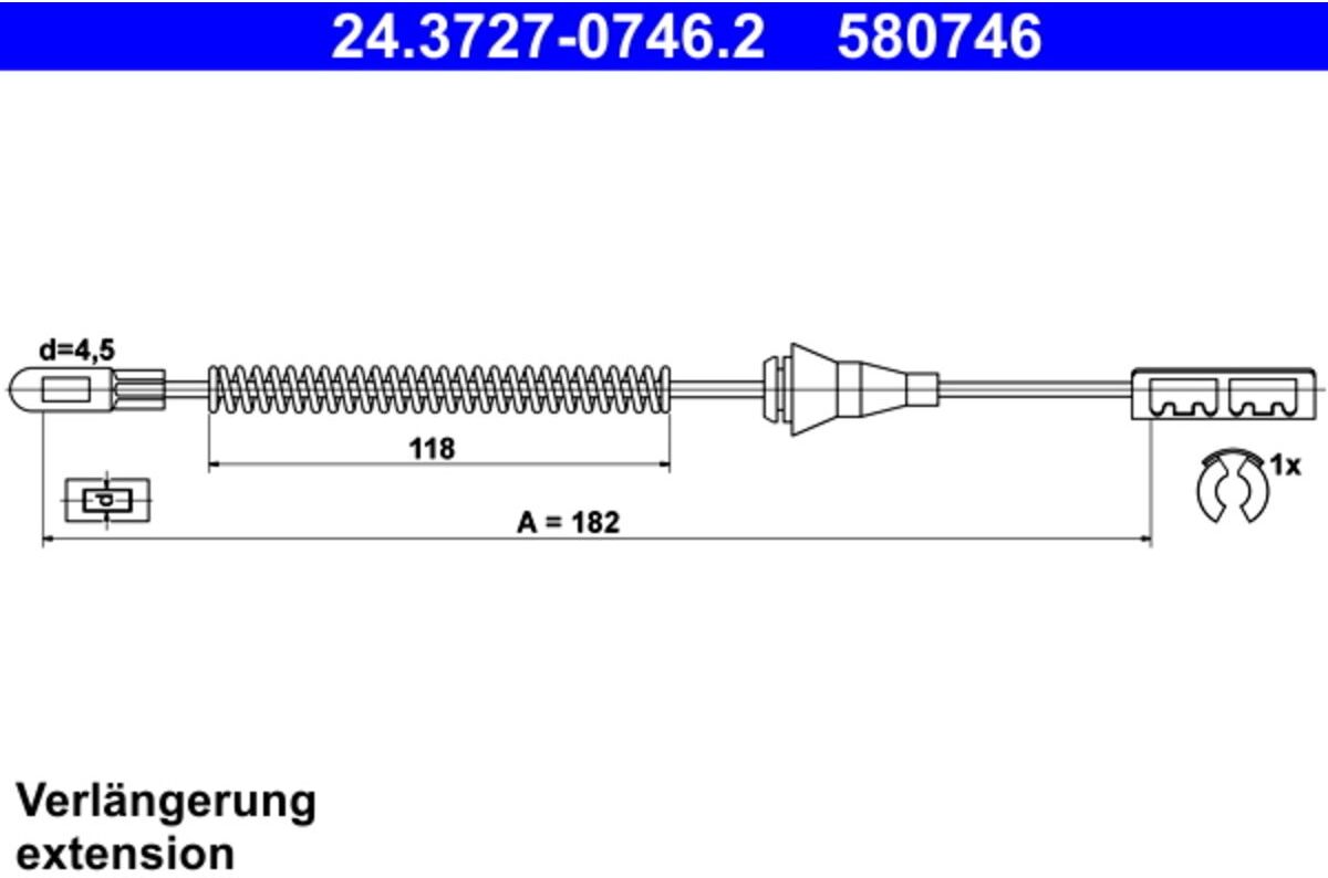 Seilzug, Feststellbremse ATE 24.3727-0746.2