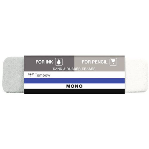 Tombow Radiergummi MONO SAND & RUBBER ERASER weiß, grau