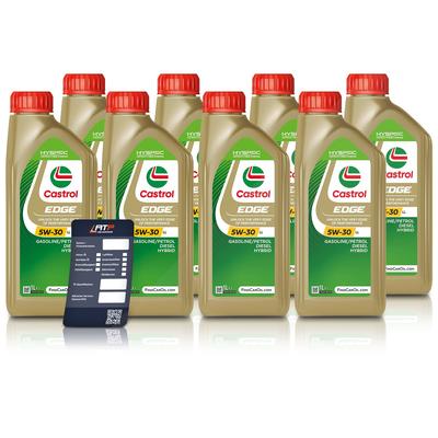 Castrol 8x 1 L EDGE 5W-30 LL + Ölwechsel-Anhänger [Hersteller-Nr. 15F7DA]