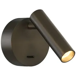 ACB LED Wandstrahler ATRIA 16/3925, 3W, 3000K, 285lm, IP20, mit Schalter, verstellbar, bronze ACB-A3925000BR