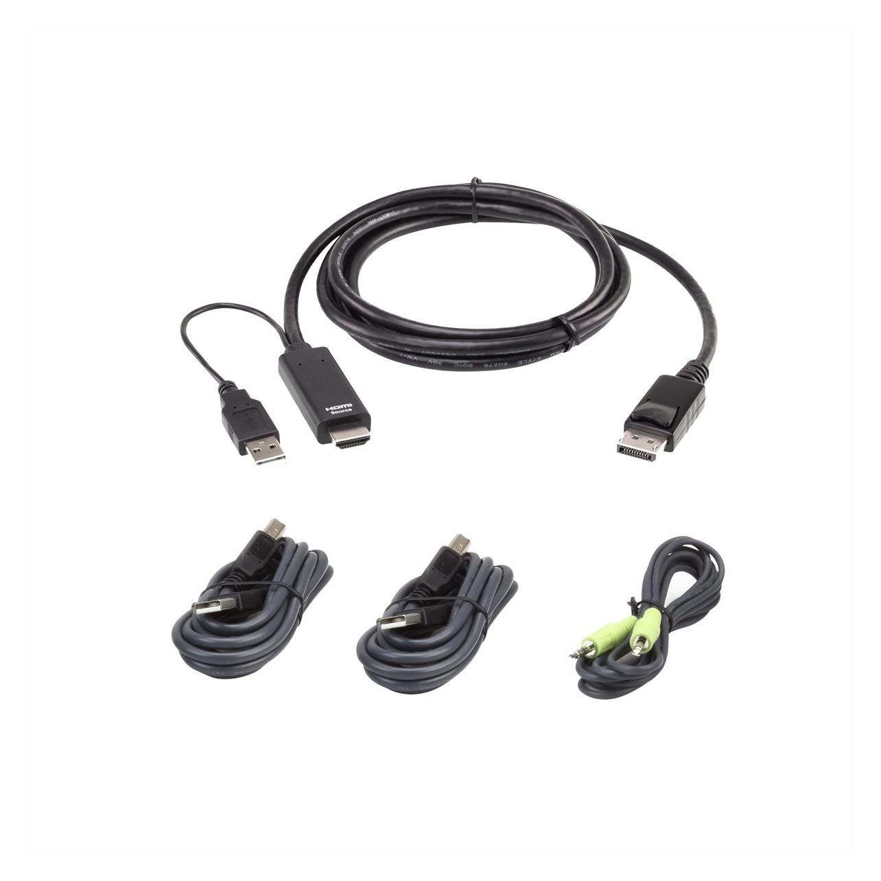 Aten 2L-7D02UHDPX4 HDMI zu DP KVM KabelKit (2L-7D02UHDPX4)