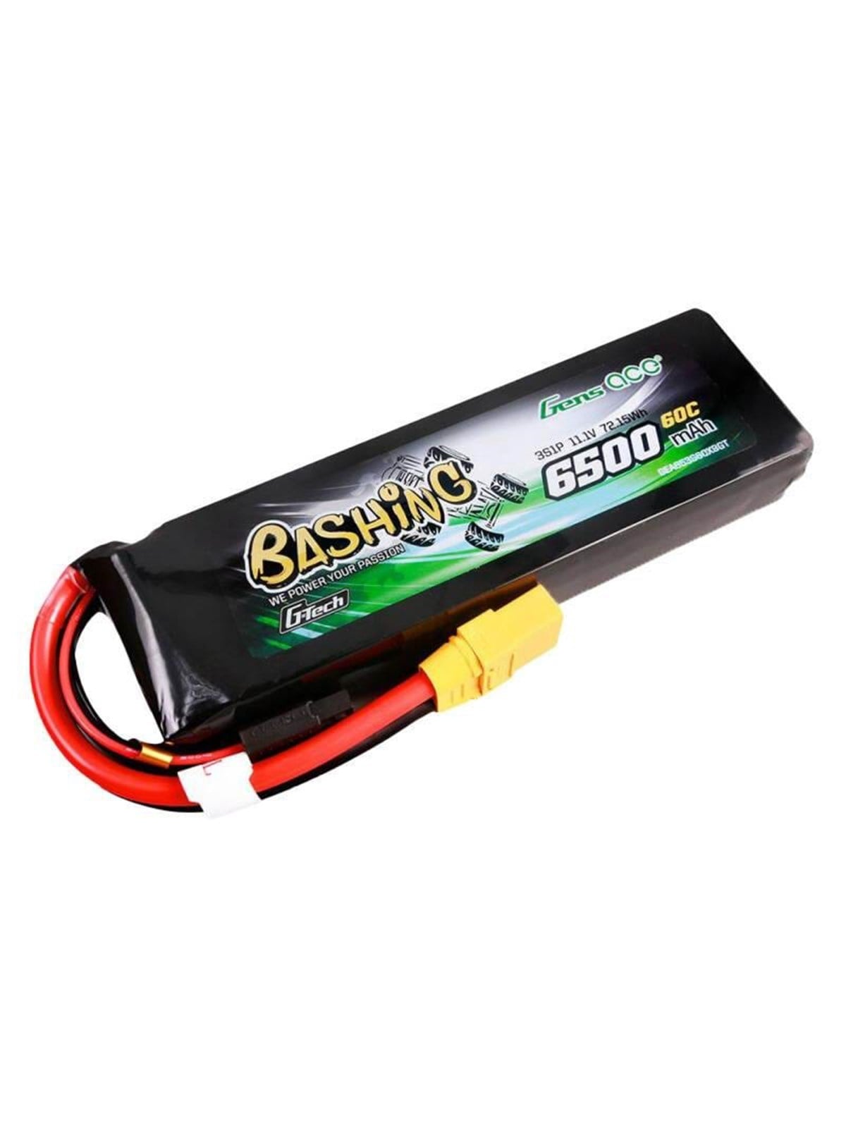 Gens ace &Tattu G-Tech 6500mAh 11.1V 60C 3S1P Lipo Battery Pack with XT90-Bashing Series