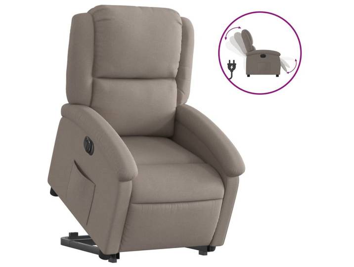 furnicato Massagesessel Elektrischer Relaxsessel mit Aufstehhilfe 71x86,5x99,5 cm Taupe (1-St), Elektrischer TV-Sessel mit Aufstehhilfe und Liegefunktion in Taupe