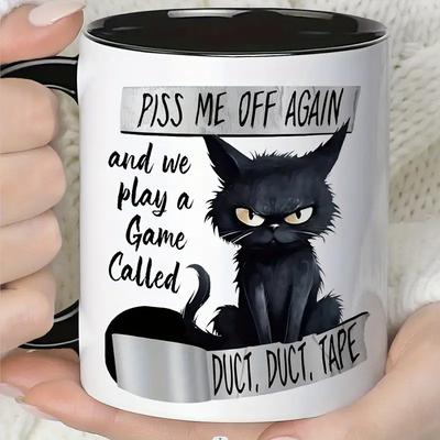 Multisell Products Hub Cat Pattern Coffee Cup, Ceramic Mug For Office & Home Use, Perfect Holiday Gift a
