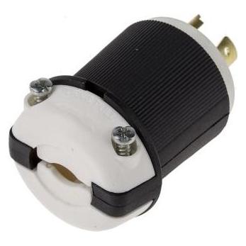 RS PRO Netzstecker Kabel, 2P+E, NEMA L6 - 20P, 250 V / 20A Schwarz, für USA (8179375)