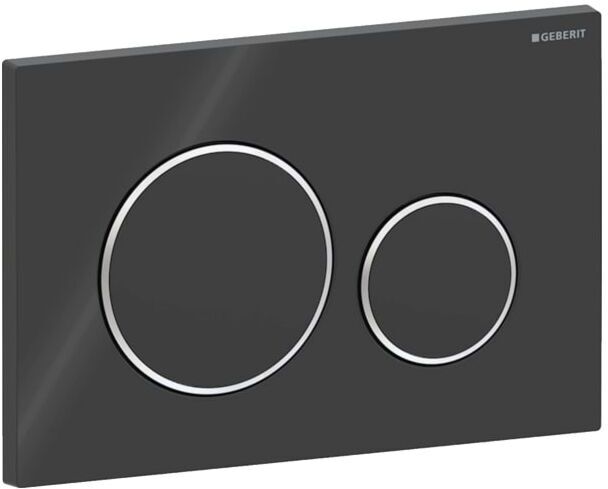 Geberit Sigma 20 Round Betätigungsplatte 115882KM1 schwarz / hochglanz verchromt