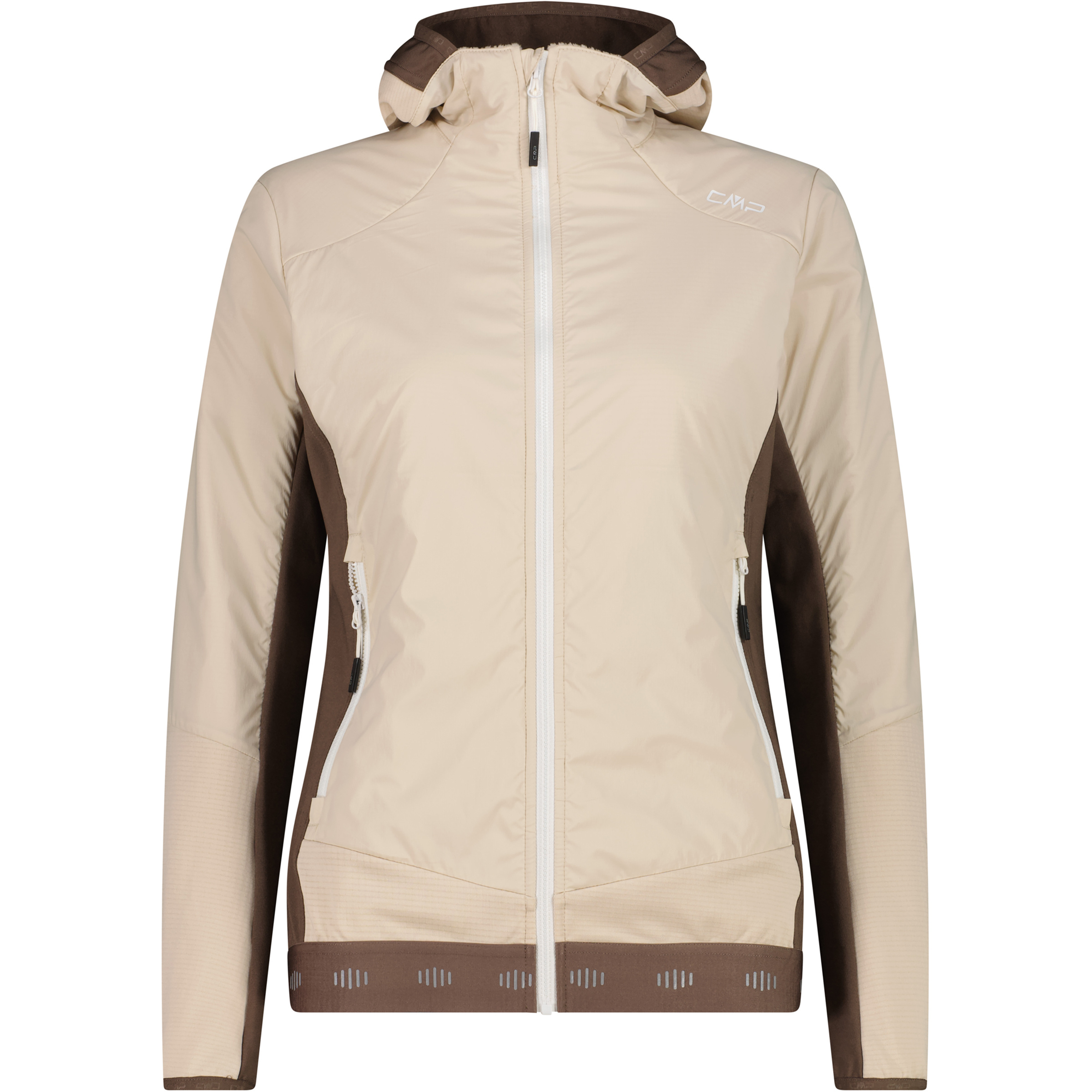 CMP Hybrid Damen Windbreaker beige Größe XS Trekking Winddicht