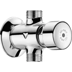 Delabie Urinal-Spülarmatur TEMPOSTOP DForm G1/2B AP 3 Sek, mit Ros.