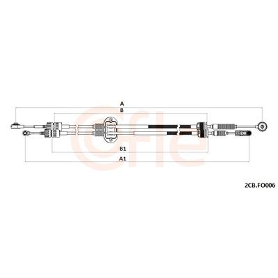 COFLE Seilzug, Schaltgetriebe 2cbfo006 für Ford