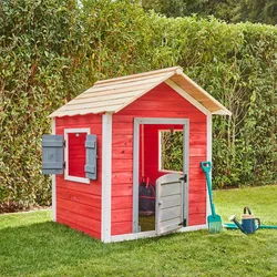 HOME DELUXE Spielhaus DAS KLEINE SCHLOSS -  106 x 111 cm Rot