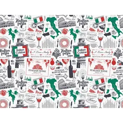 Duni Papier-Tischset 30 x 40 cm Viva Italia, 1000 Stk/Krt (4 x 250 Stk)