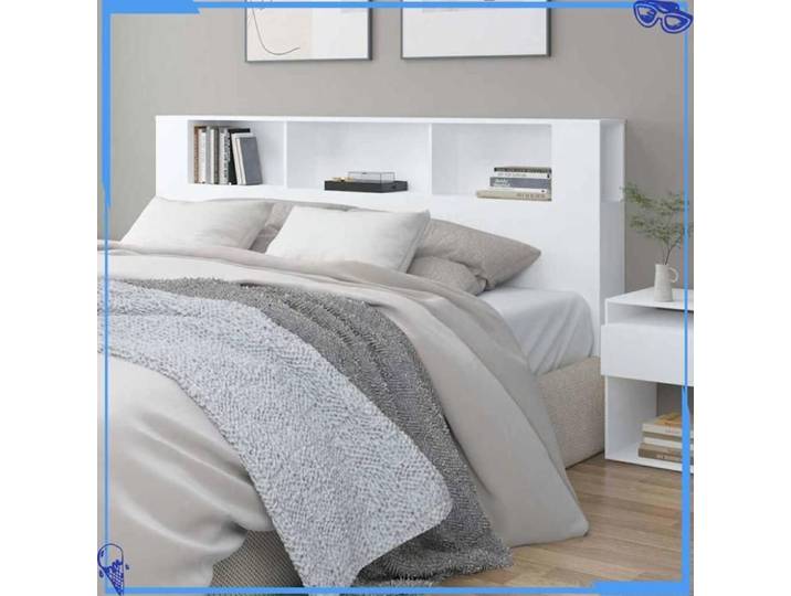 Armoire de tête de lit - Bois d'ingénierie - Blanc - Solution Pratique et Élégante - Solution Complète et Élégante - Pour Chambre