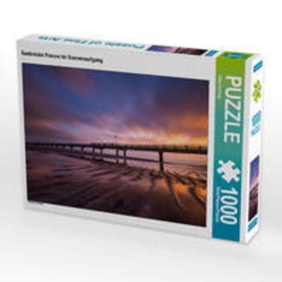 CALVENDO Puzzle Seebrücke Prerow im Sonnenaufgang | 1000 Teile Lege-Größe 64x48cm Foto-Puzzle für glückliche Stunden