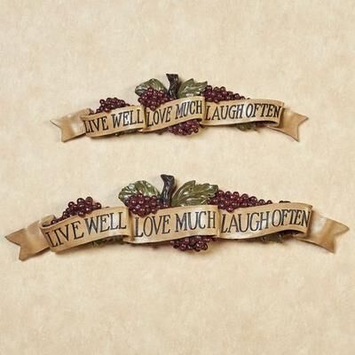 Touch of Class Live Love Laugh Wall Accent Port, Large, Port