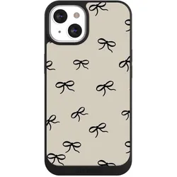Nivocase Handyhülle für Apple iPhone 13 Hülle NIVOpure Case Schwarz Muster Schleife Schleifen (Apple iPhone 13), Smartphone Hülle, Schwarz
