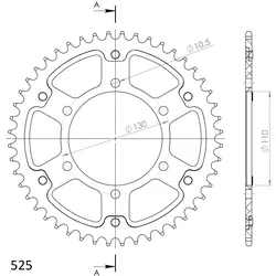 Supersprox Stealth-Kettenrad 525 47Z (Gold)
