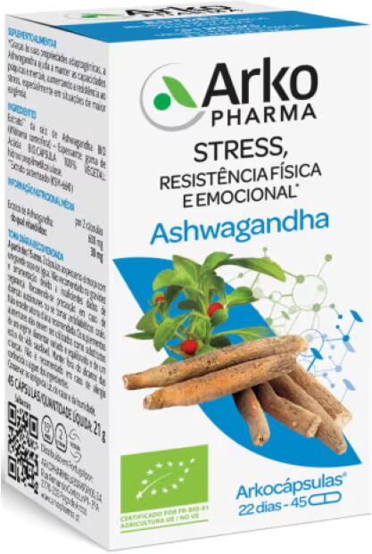 Arkopharma Arkocápsulas Ashwagandha Bio 45 cápsulas