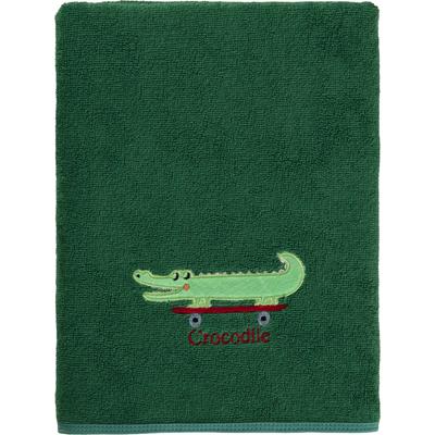 Handtuch EGERIA "Crocodile", grün, B:50cm L:90cm, Frottier, Baumwolle, Handtücher, mit Kokodil Applikation