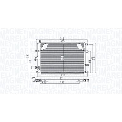 MAGNETI MARELLI Kondensator, Klimaanlage 350203914000 für Volvo