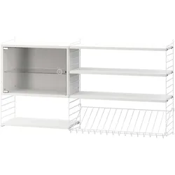 Wandregal Hängeschrank Glas Weiß Weiß