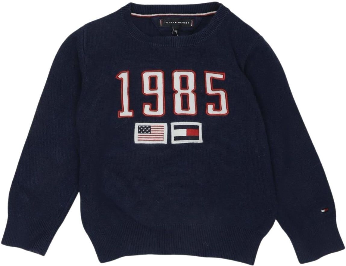 Tommy Hilfiger Mädchen Pullover, Marineblau, Gr. EU 104, Baumwolle - Second Hand