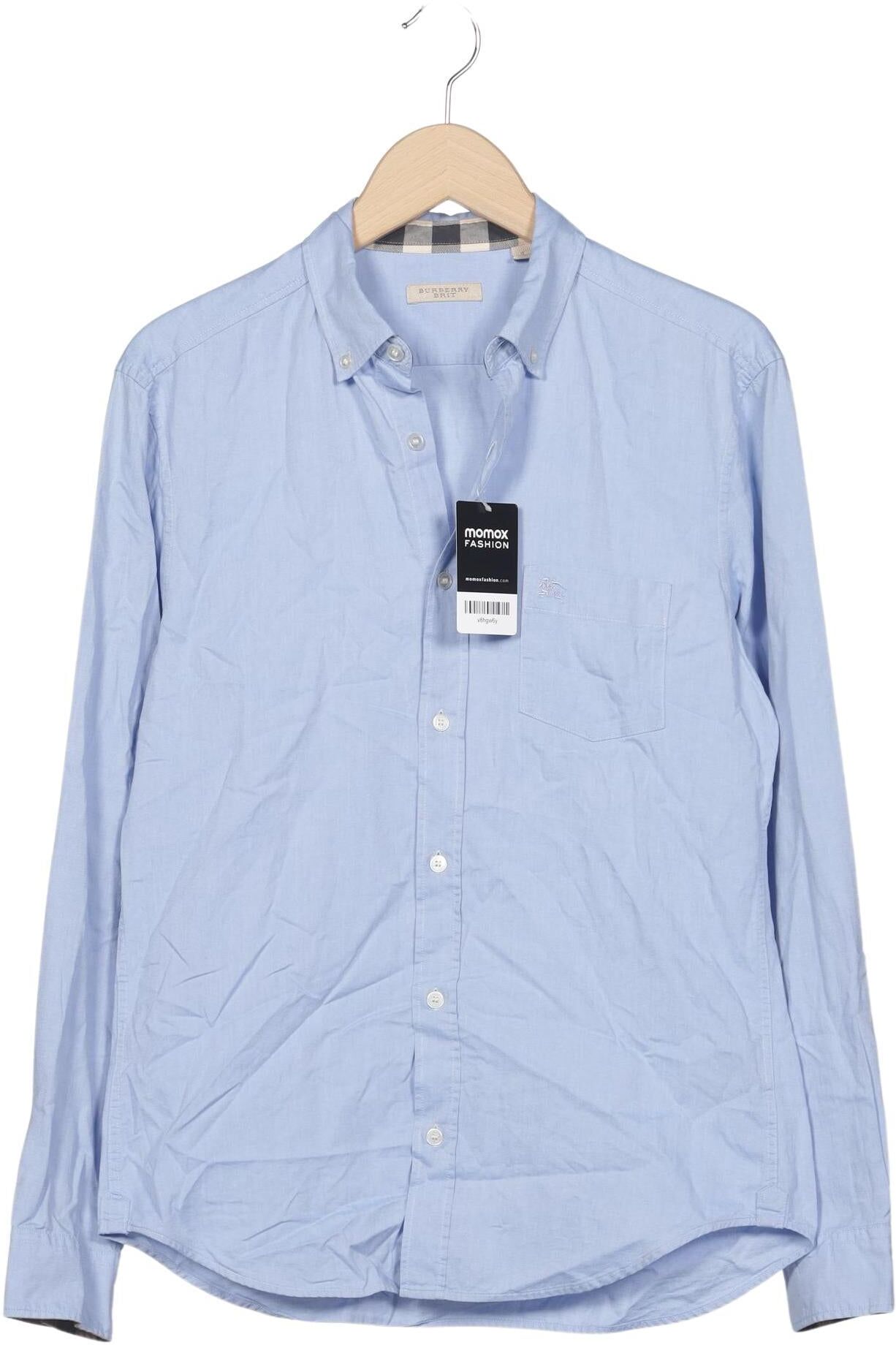 Burberry Herren Hemd, Hellblau, Gr. S, Baumwolle - Second Hand