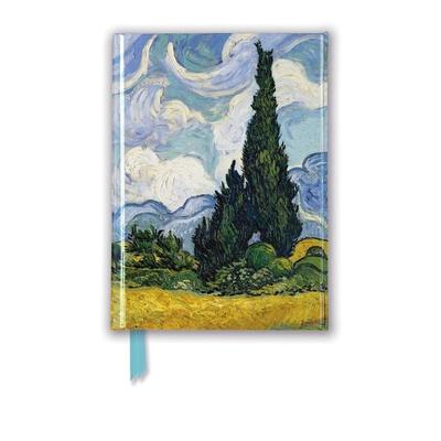 Premium Notizbuch DIN A6: Vincent van Gogh, Weizenfeld mit Zypressen