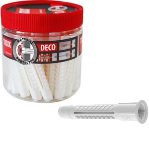Tox Dübel 016260101, Allzweckdübel Deco 12/76, 12 x 76mm, Universaldübel, 25 Stück