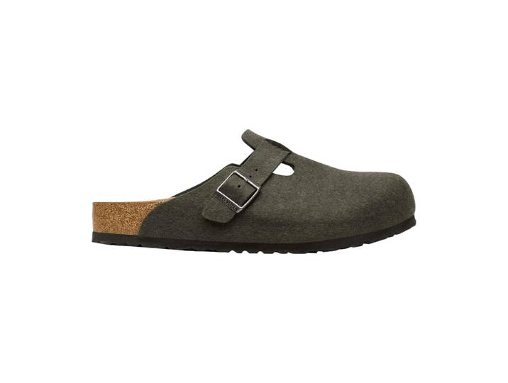 Birkenstock Sabots Boston en Cuir Daim, Thym
