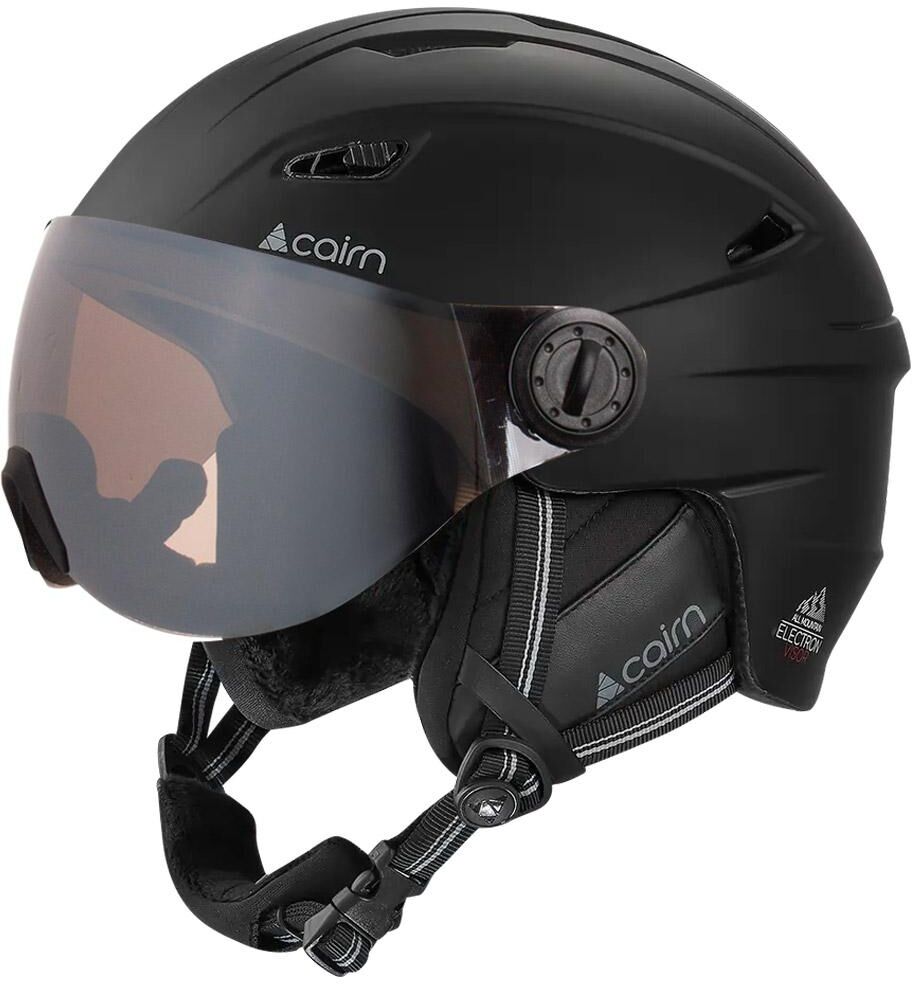 Cairn  - Electron Visor Noir Mat - M - Casque de ski avec visière