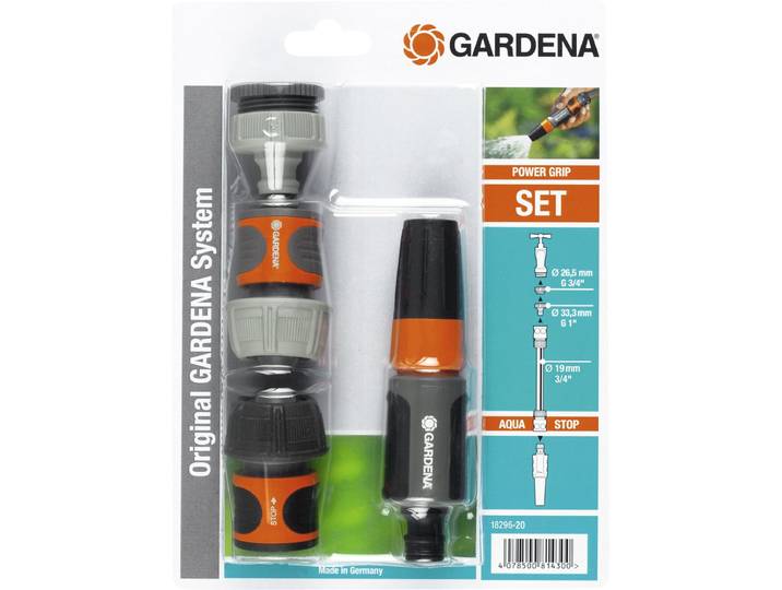 GARDENA 4delige Tuinslang aansluitingen set - Plantenspuit - Zwart