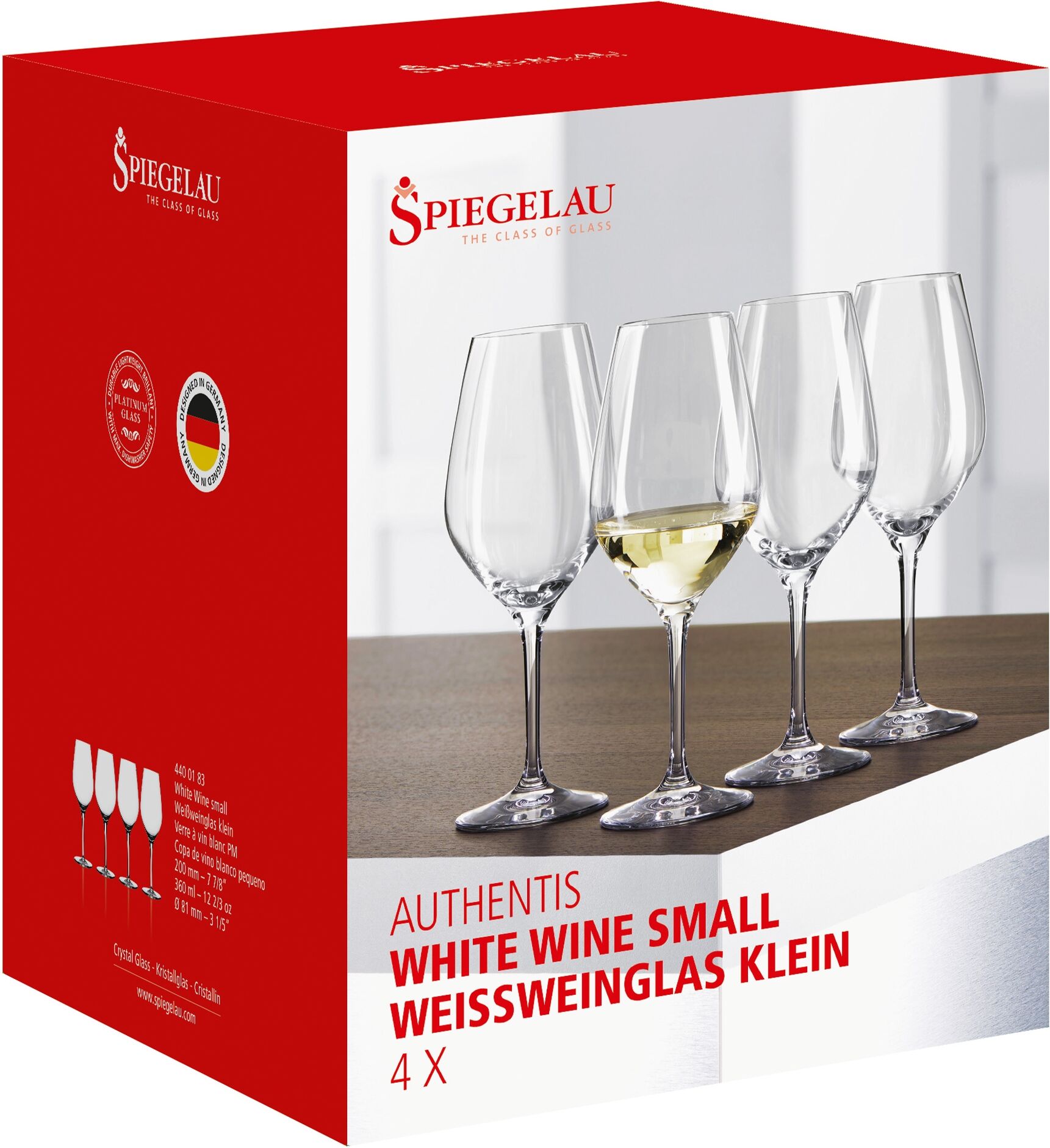 Authentis Hvidvinsglas 36cl, 4-Pak - Spiegelau