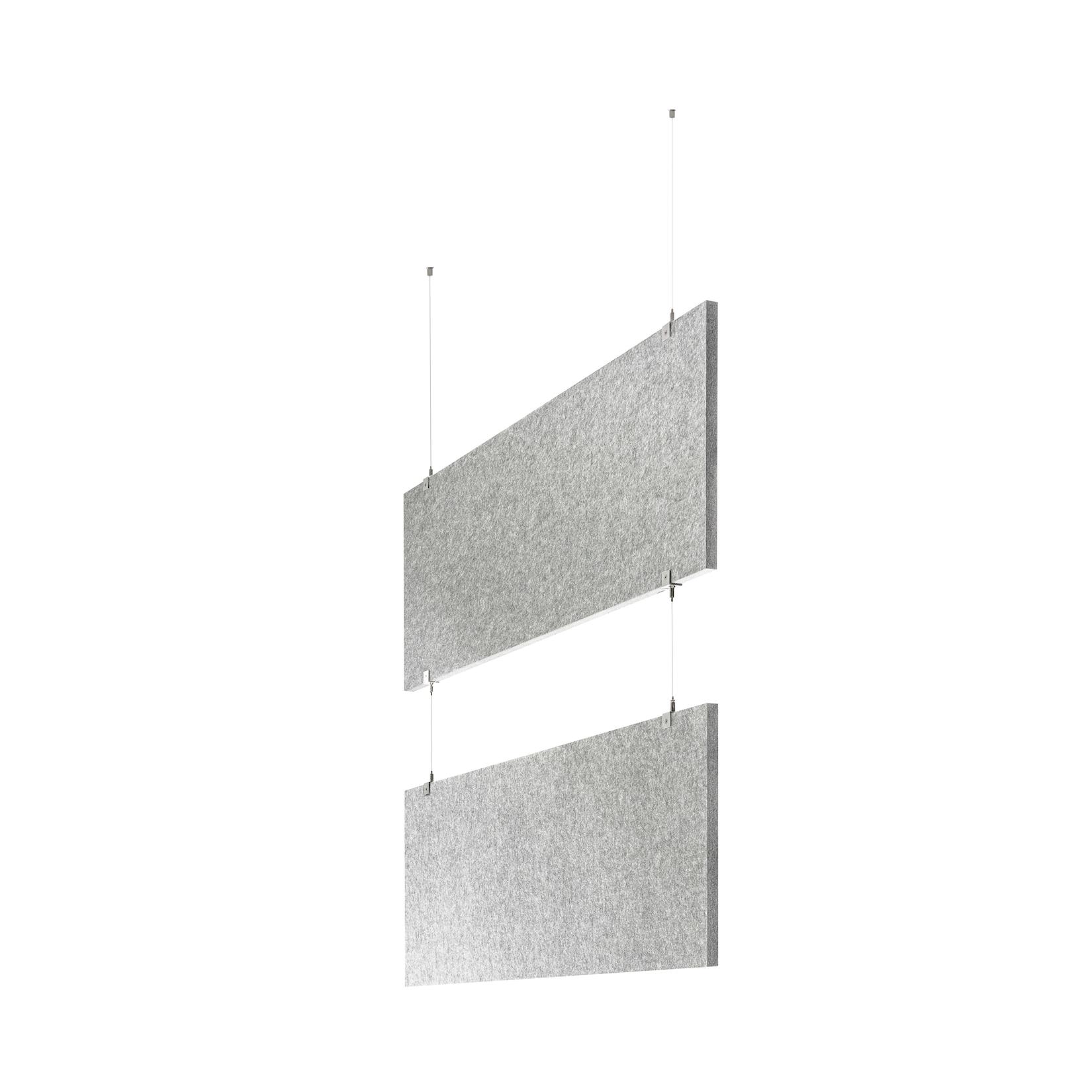 baffel multiple-Set - Deckenträger - 2-fach Farbe: lichtgrau, Größe: 100x50x2,5cm