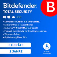Total Security, Sicherheit, Betriebssystem-Software Deutsch, 3 Geräte, 1 Jahr ESD