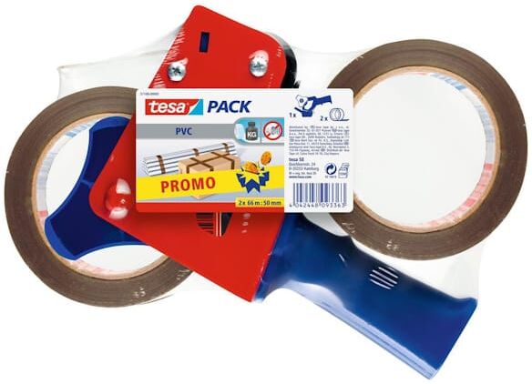 PacktejpshÃ¥llare TESA + 2st packtejp brun, 50mm