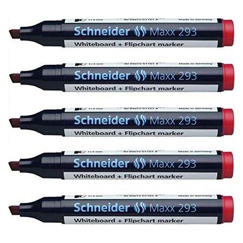 Schneider Whiteboard-/Flipchartmarker Maxx 293 2-5mm rot Keilspitze (1x) (129302)
