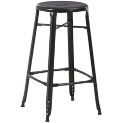Helloshop26 - 2er-Set Design Barhocker Stuhl Sitz schwarz Stahl