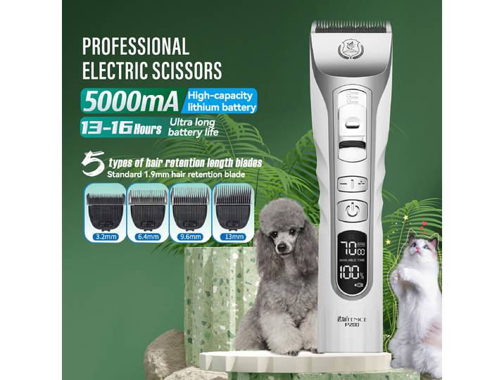 Fenice chien Machine de coupe de cheveux tondeuses toilettage animaux de compagnie coupe de cheveux tondeuse rasoir ensemble animaux sans fil Rechargeable professionnel