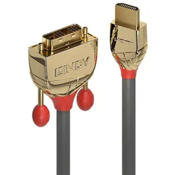 Lindy 36196 Videokabel-Adapter HDMI Typ A (Standard) DVI-D Grau