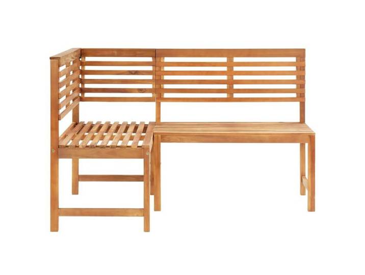 CLOUD Banc d'extérieur banquette Banc d'angle de jardin - élégant Design - 140 cm Bois solide d'acacia CHYNEW5829241