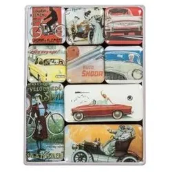 Original Skoda Magnet-Set Kühlschrankmagnet historische Motive 000087703FS